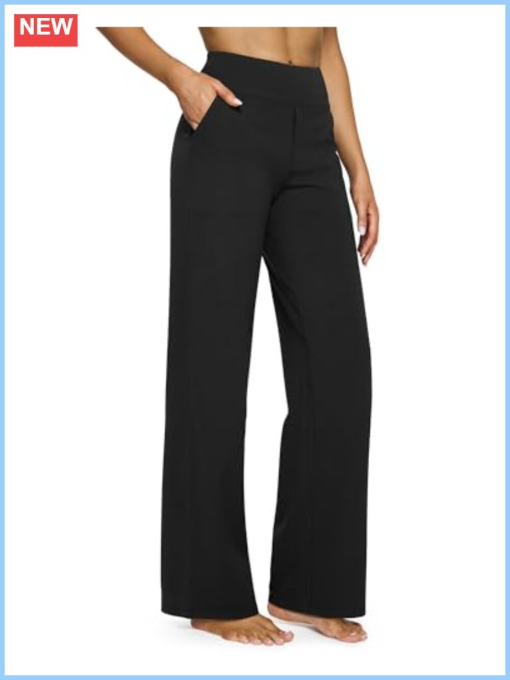 Wide Leg Yoga Pants with Pockets High Waisted Women